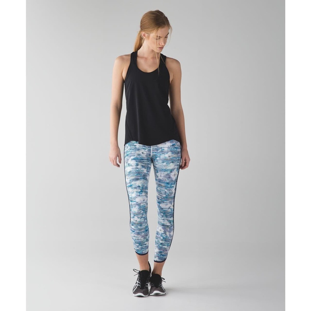 Lululemon Women's Real Quick Striped‎ Multicolor Pants Size 4 Blurry Belle
